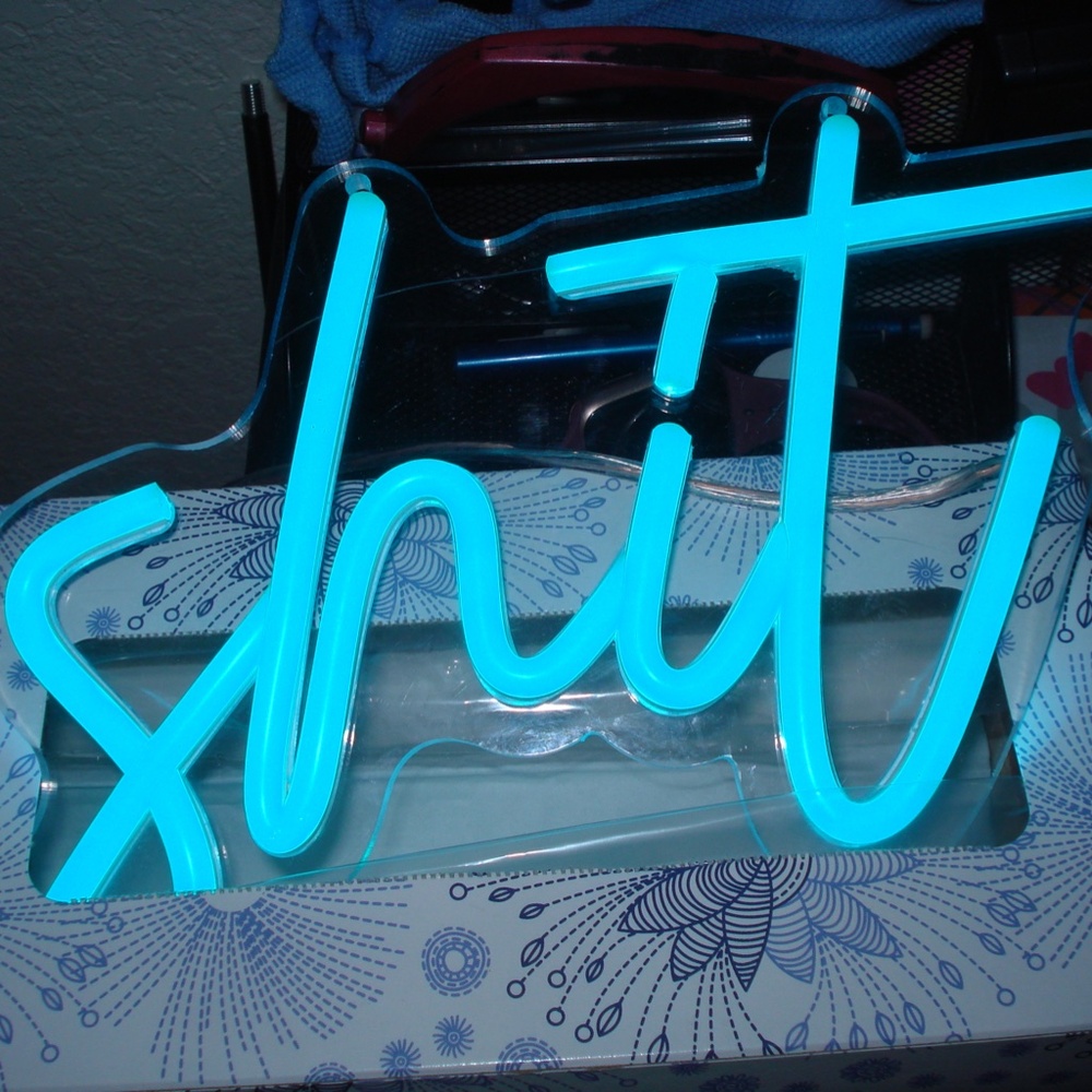 Blue Shit Neon Light